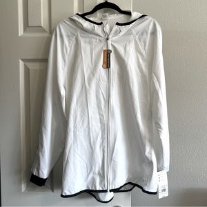 -SOLD- Champion White Black Lightweight Reflective Breathable Windbreaker Jacket